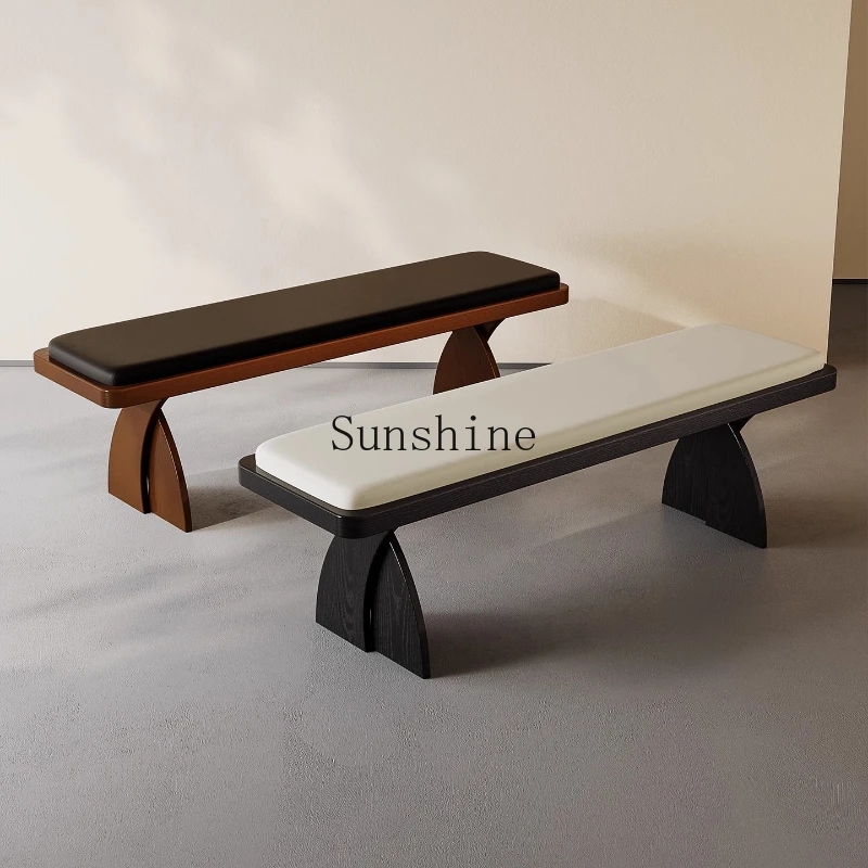 

Medieval style solid wood bench B & B cloakroom rest bench