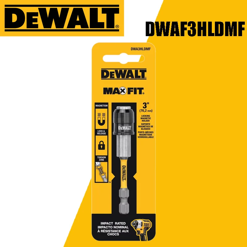 Imagem -02 - Dewalt Max Fit Dwaf3hldmf Polegada Hexagonal Polegadas Bloqueio Magnético Suporte de Posicionamento Acessórios para Ferramentas Elétricas