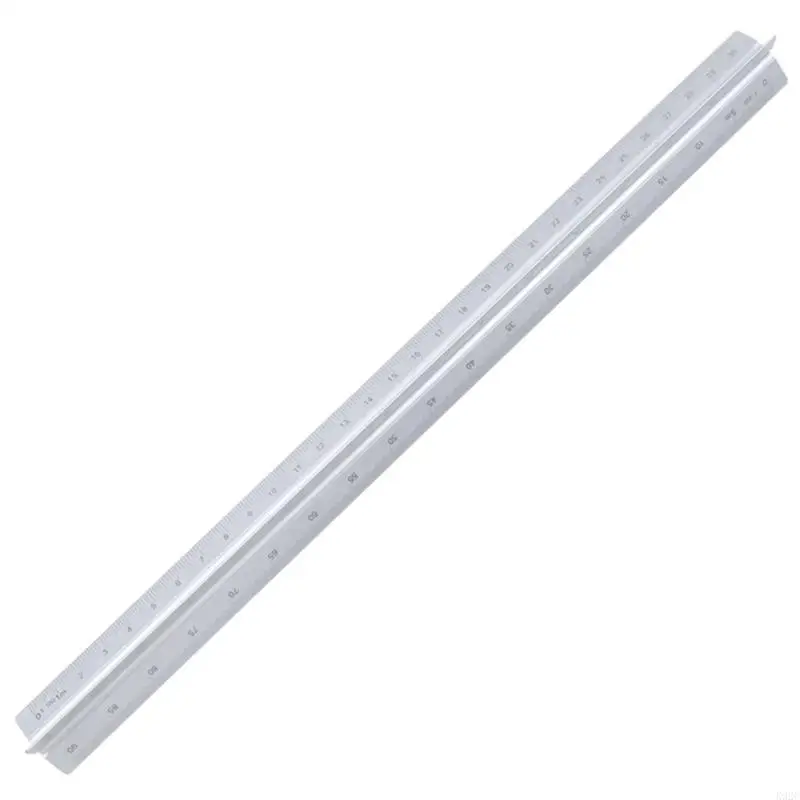 Aluminum Drafting Ruler With Clear Engraved Markings Measuring Scale K92C