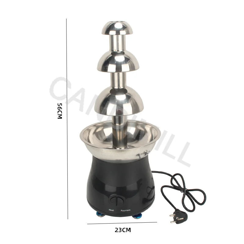 Small Stainless Steel Chocolate Fountain Machine Home/Commercial 3 Layers Chocolate Melt Makers Birthday Party Creative Tools