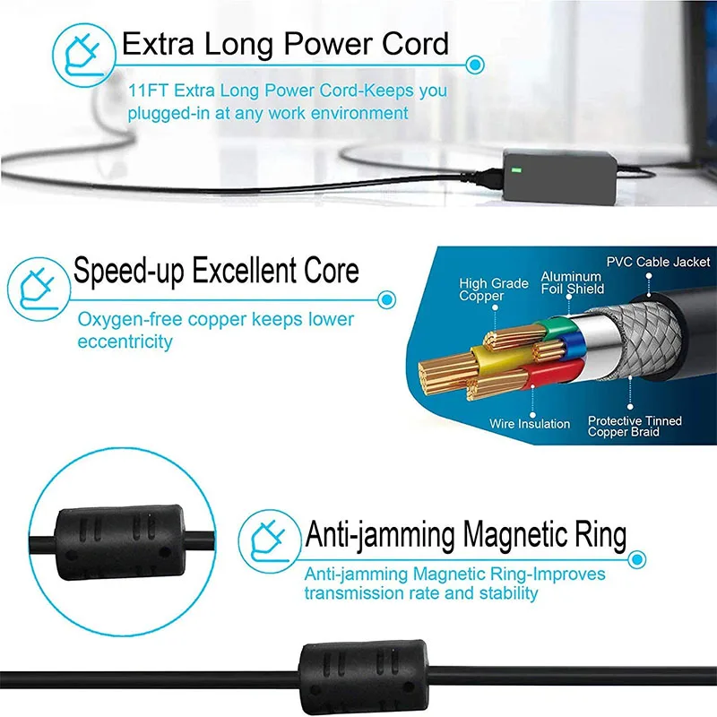 شاحن كمبيوتر محمول التيار المتردد لشركة أيسر أسباير ، توريد محول ، أسباير 5 ، E15 ، E1 ، ES1 ، E5-574 ، E5-575 ، 5750 ، 5250 ، 5349 ، 5552 ، 5733 ، 19 فولت ، 3.42A ، 65 واط