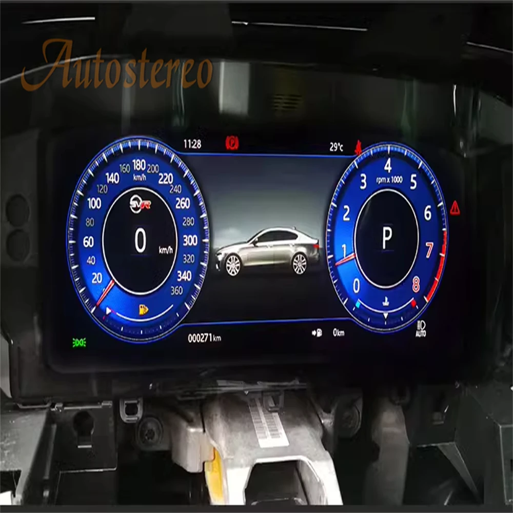 Car Odometer LCD Digital Cluster 12.3 Inch For Jaguar XE 2016-2019 Dashboard Instrument Multifunction Meter Screen QLED