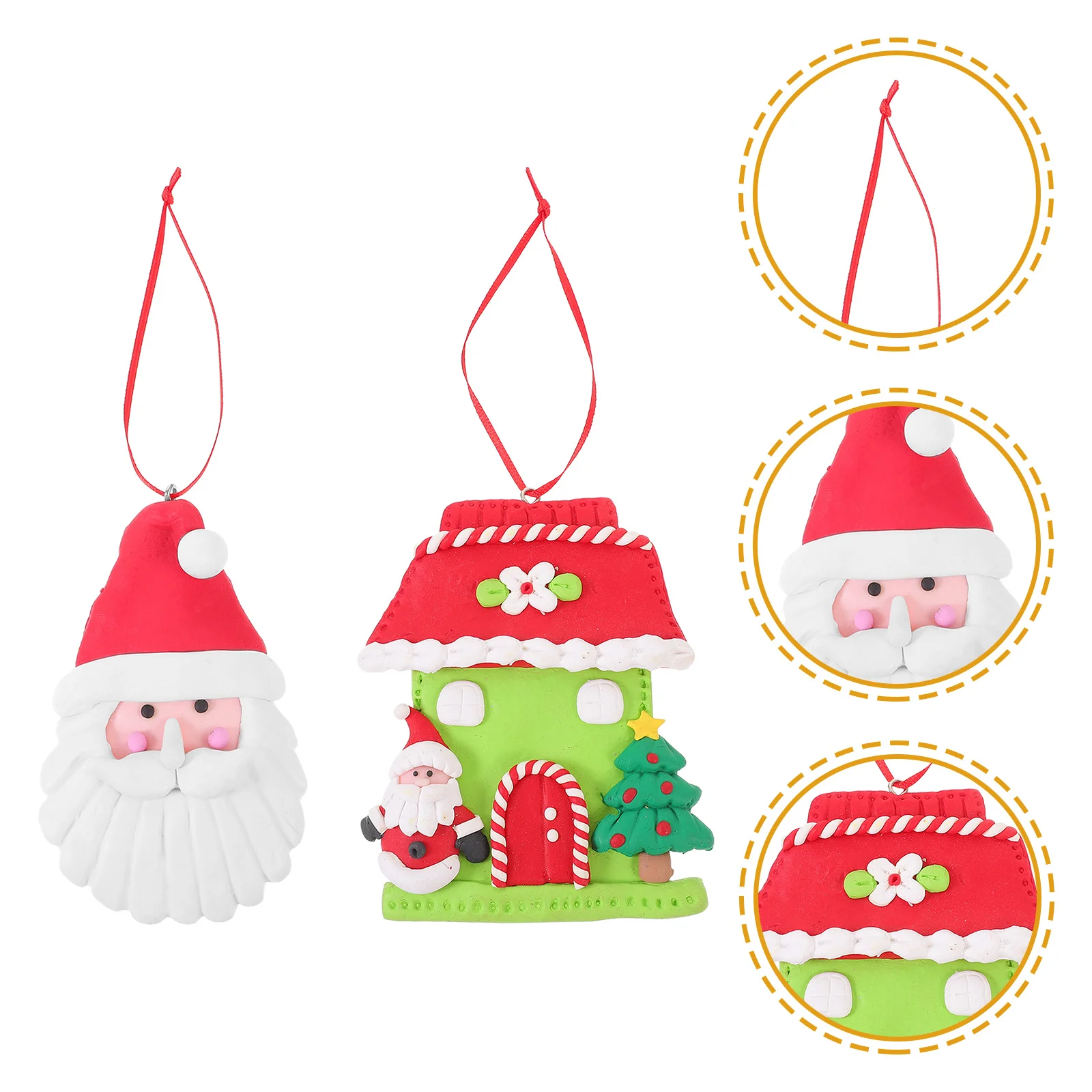

2Pcs Christmas Tree Pendants Cute Xmas Hanging Decorations for Holiday Home Festive Tree Ornament Supplies Christmas Decorations