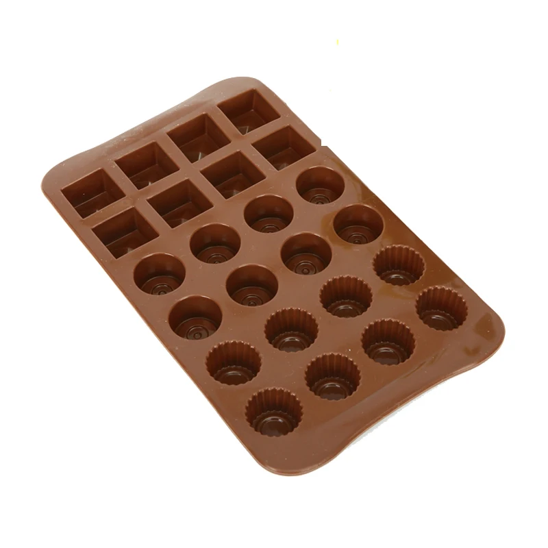 Molde cuadrado de silicona 3D para Chocolate, molde para dulces, conejo, oso, Aniaml para gelatina, trufa Fudge, cubo de hielo, herramientas para