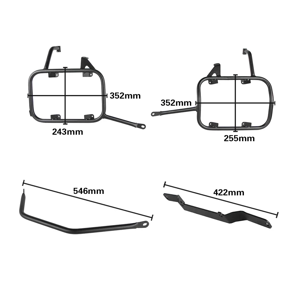 Support de coffre arrière pour moto, sacoches de moto, support de sacoche latérale pour BMW F800GS, F700GS, 2009-2017