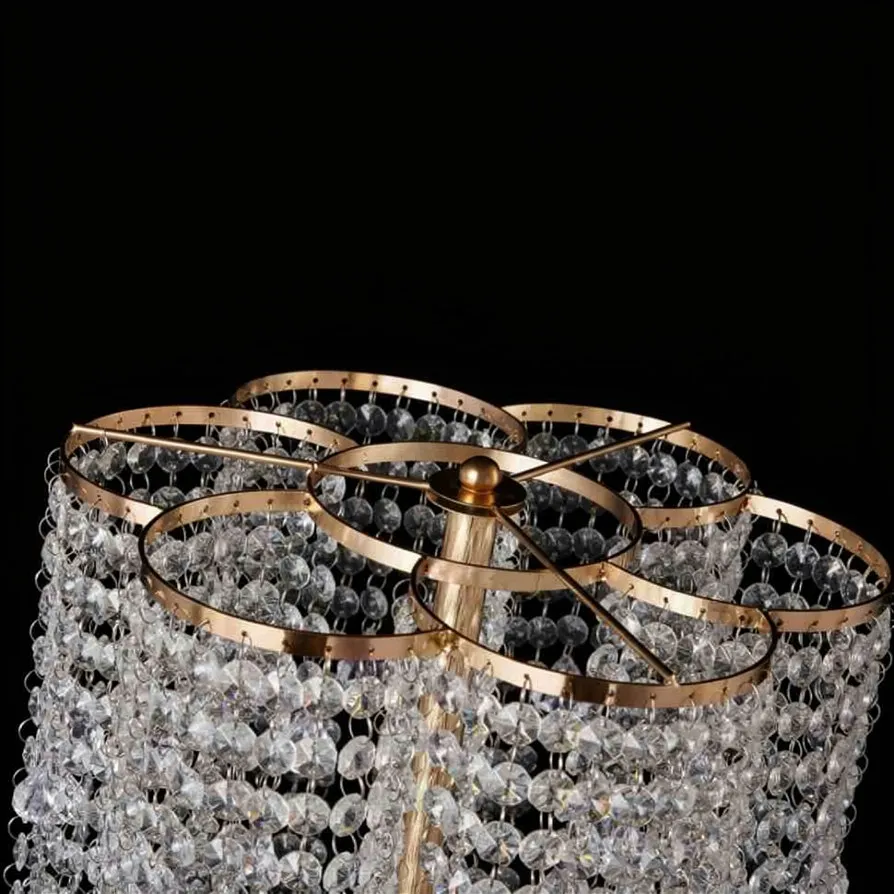 5 Stück 70 cm hohe Hochzeitstisch-Mittelstückständer, Blumenständer aus Metall mit hängenden Acrylperlen, Eventdekoration – Detail 6