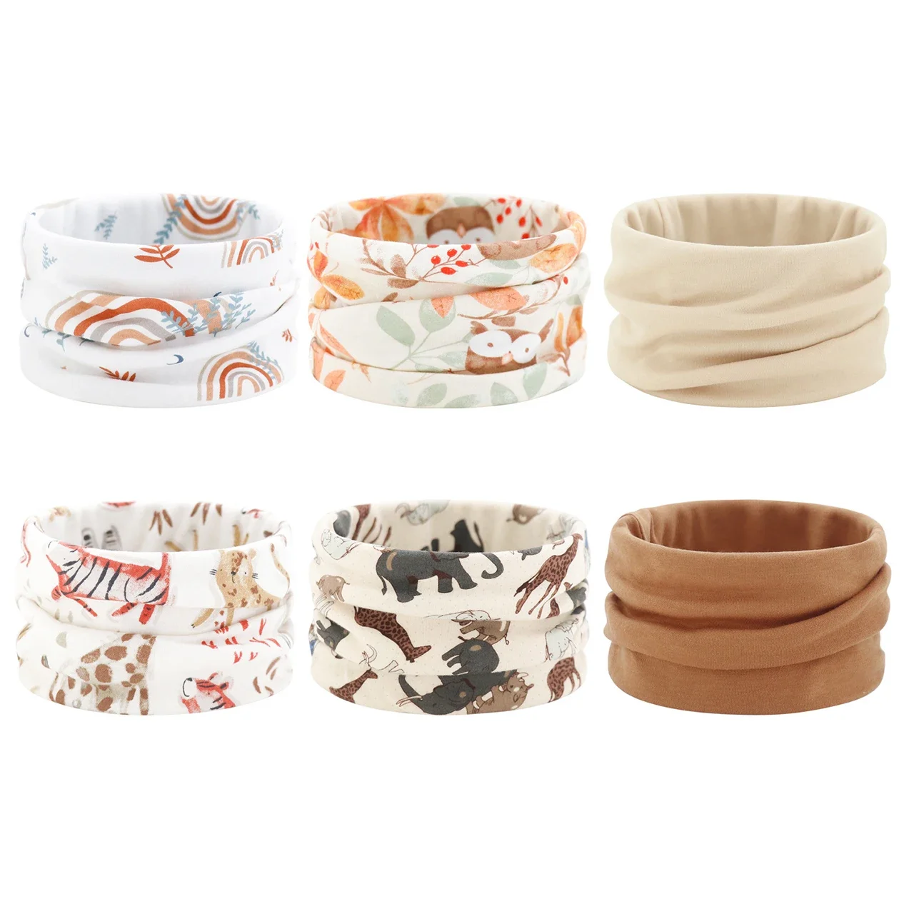 

3Pcs/Set Winter Warm Baby Scarf Cute Cartoon Animals Kids Boy Girl Neck Covers Soft Infant Toddler Neckerchief