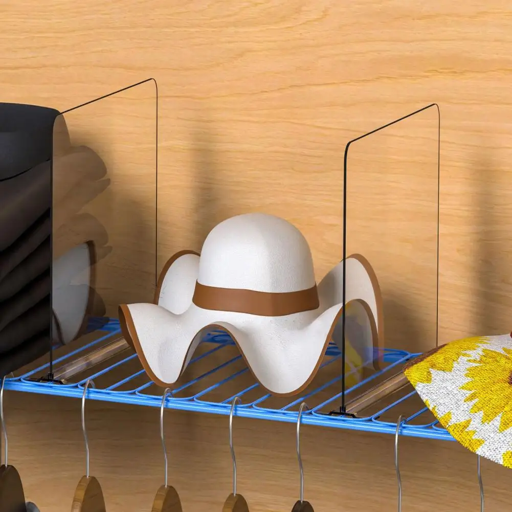 

Closet Shelf Dividers Transparent Wire Shelf Separators for Easy Closet Organization Smooth Surface Dividers for Neat for Closet