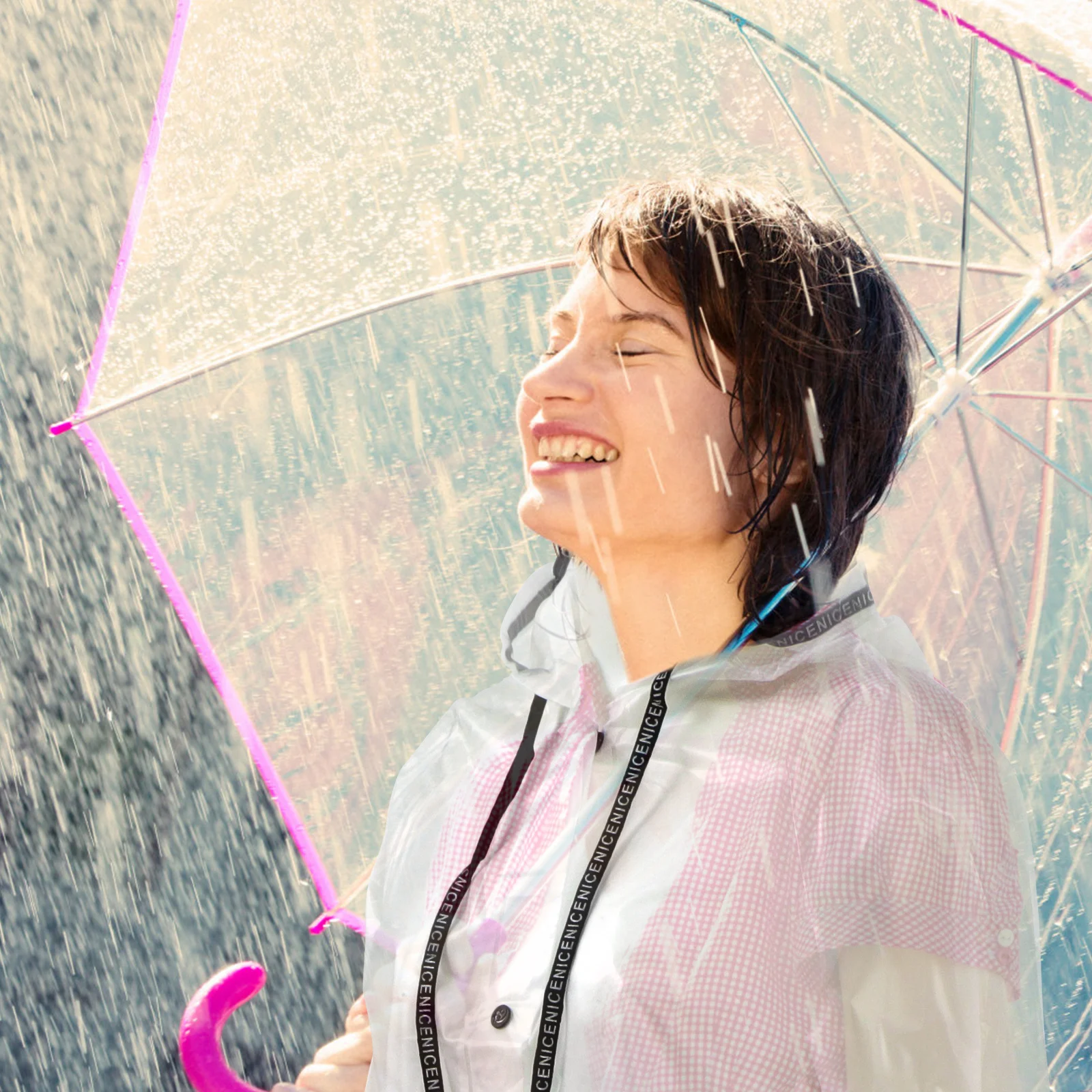 

EVA Long Raincoat Waterproof Outdoor Gear for Adults Lightweight Durable Hiking Rain Jacket Emergency Unisex Travel Raincoat