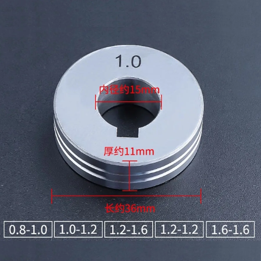 

Подающее колесо с двумя защитами сварочной проволоки, колесо подачи проволоки с двойным приводом для защиты газа, колесо для нажатия проволоки 1,0, 1,2/11.