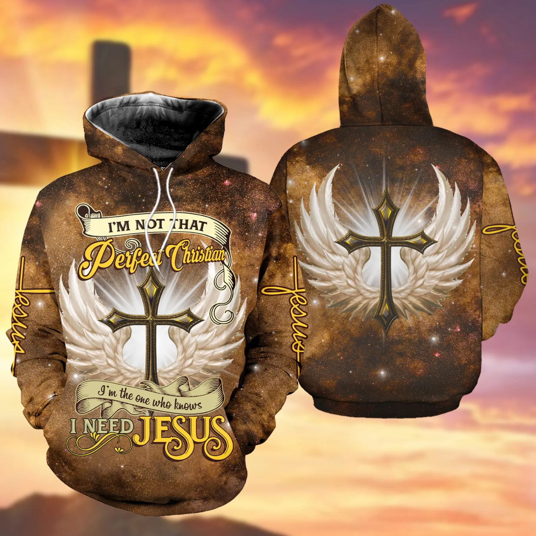 Jesus Cross God Faith Men's Hoodie Spring and Autumn Casual Long Sleeve for Men New Arrival 2024 3D All Print Fashion Streetwear