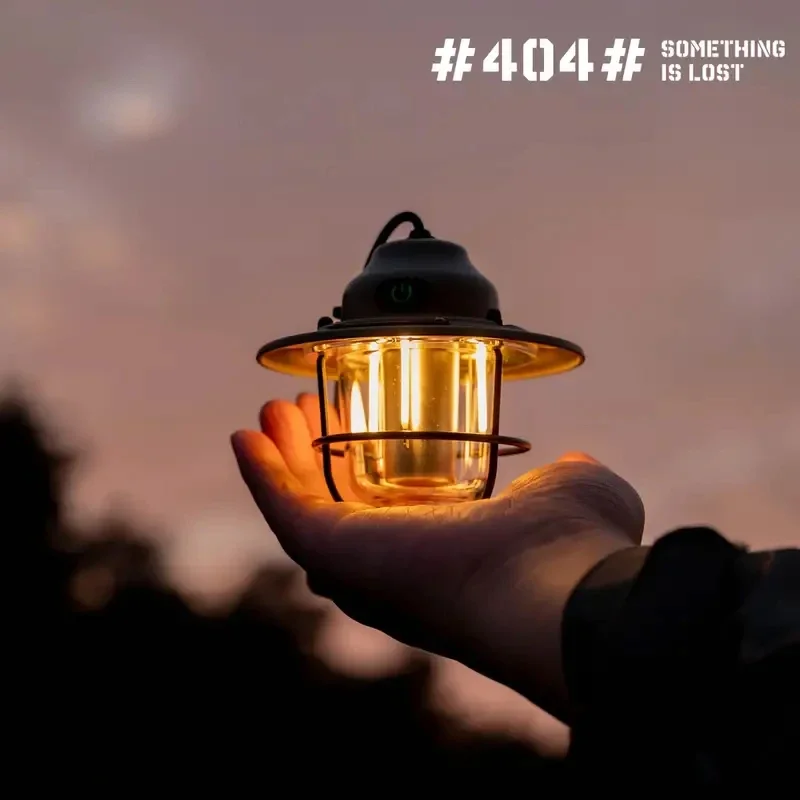 SSUNTAK Vintage Hanging Light Long Life Locking Pinecone Light Tent Canopy Flashlight-4 Modes Dimmable for Camp Patio Hike Fish