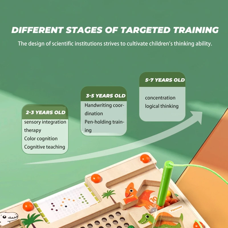 Kids Magnetic Sorting Games Puzzle Toys Maze Board Concentration Training Color Classification Montessori Educational Toys Gifts