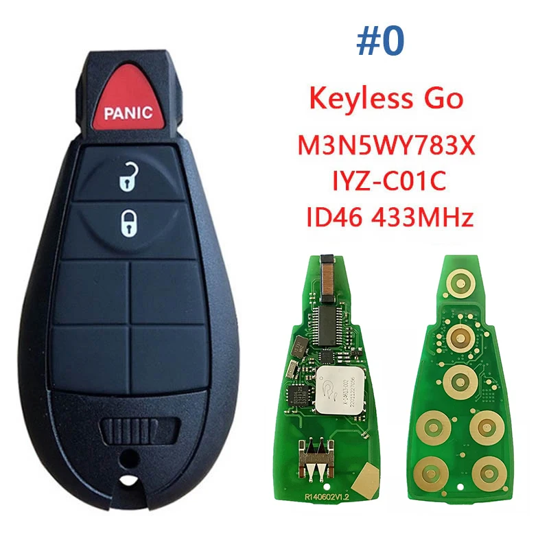 

CN015100 Aftermarket Smart Key Keyless Go Fobik 5026591AK IYZ-C01C 433Mhz PCF7945 10 Model For Chrysler Dodge Caravan 2011-2019