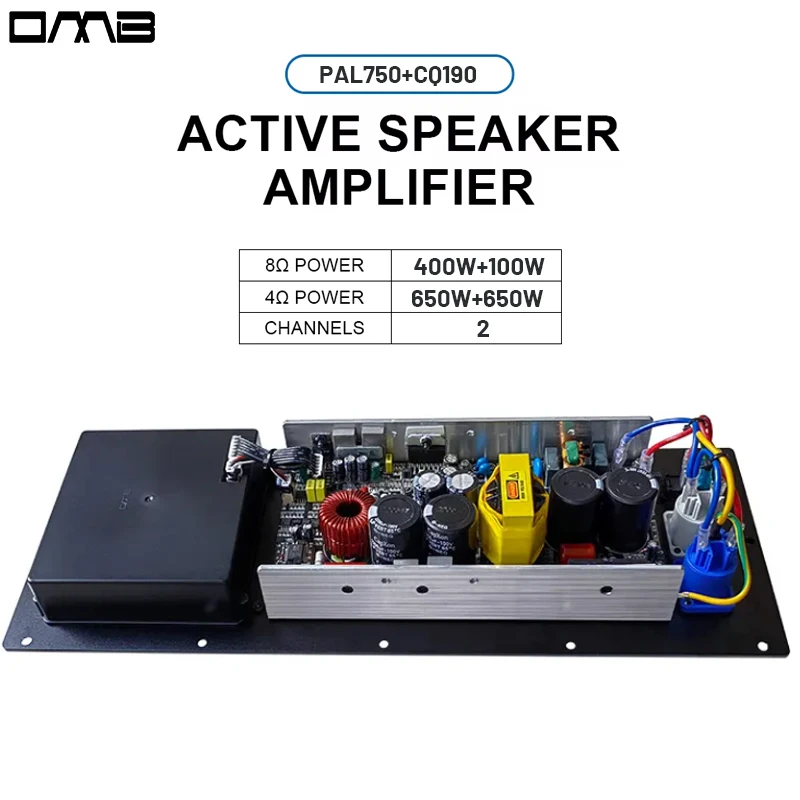 PAL750+CQ190 Amplifier Module Board Active Speaker  Bluetooth Class d 2 Way Line Array Audio DSP Amplifier Module for Active