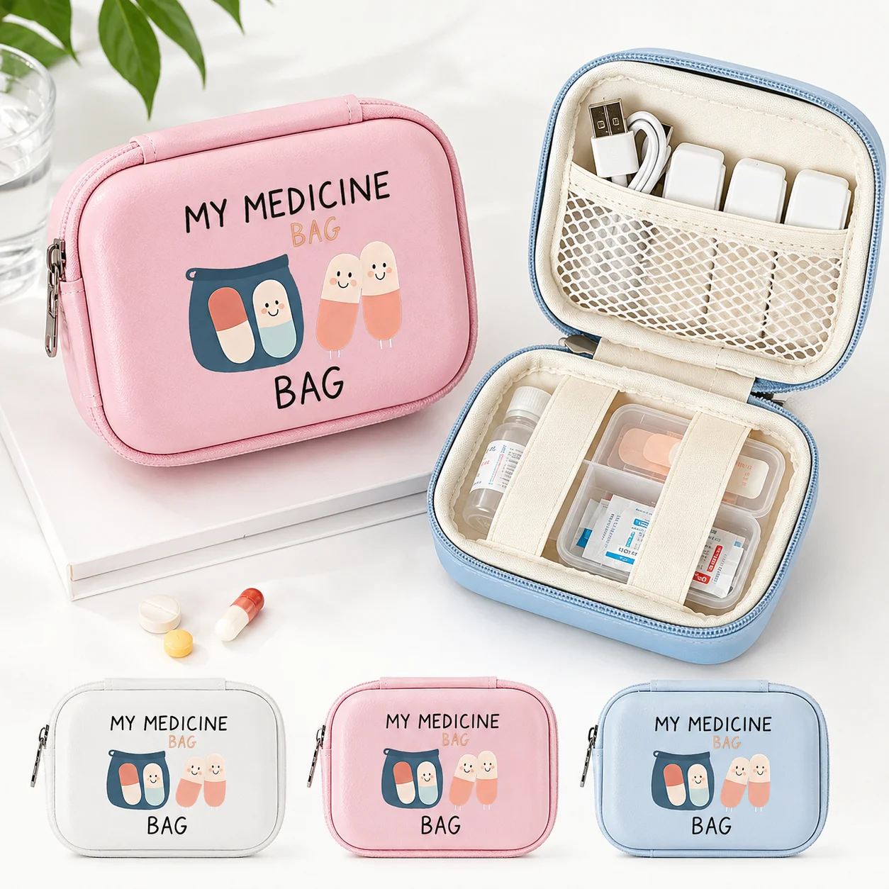First Aid Bag Kit - Borsa per Medicinali Carina, Mini Borsa