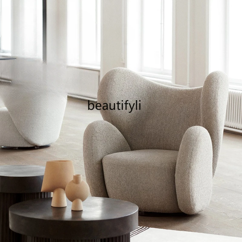 

Single-Seat Sofa Chair Modern Light Luxury Living Room Balcony Leisure Chair Nordic Minimalism Designer Lazy Swivel Chair