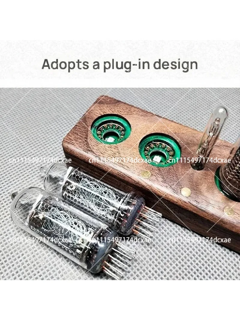 IN14 Nixie Tube Clock Electronic Glow Tube with Dial Touch Button Control Home Decor Retro Style Timepiece