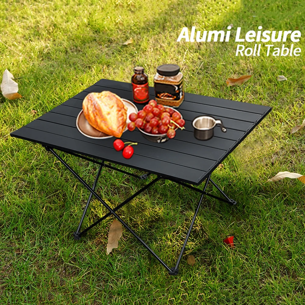 Camping Folding Table BBQ Folding Table Multifunction for Outdoor (Black)