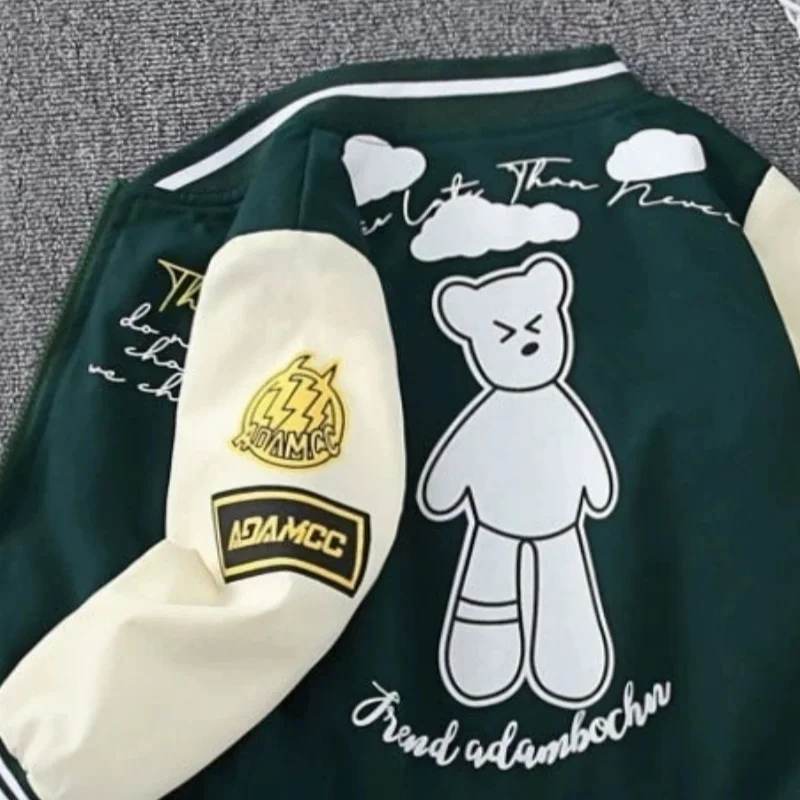 Giacca da ragazzo Abbigliamento antiurto antivento 2025 Nuova primavera e autunno Bambini di alta qualità Top da esterno Halloween Natale Regali per bambini