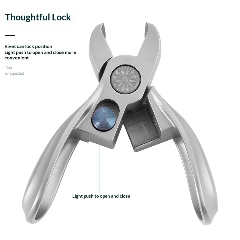 Large-opening Nail Clipper with Splash-proof Mechanism Nail Scissors Stainless Steel Powder Metallurgy Process