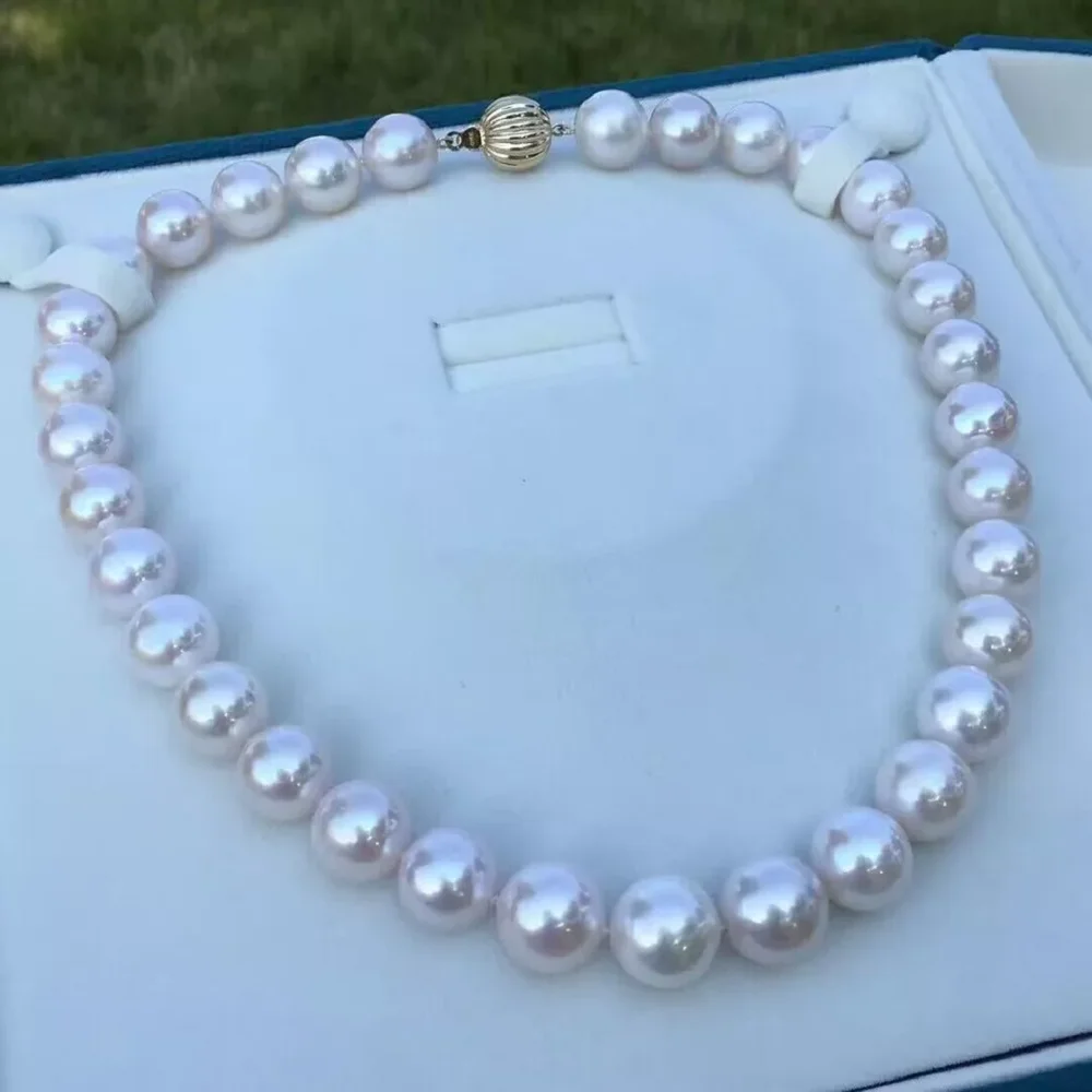 

Classic Pearl AAAAA11-12mm South Sea Round White Pearl Necklace 18inch 18kP