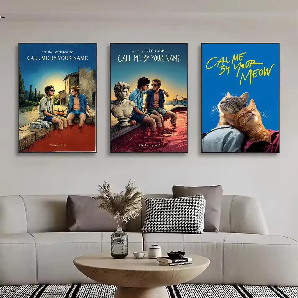 Movie Call Me by Your Name Painting Calligraphy Stylish Canvas Poster Wall Art for Bedroom Living Room Study Home Decor Gift
