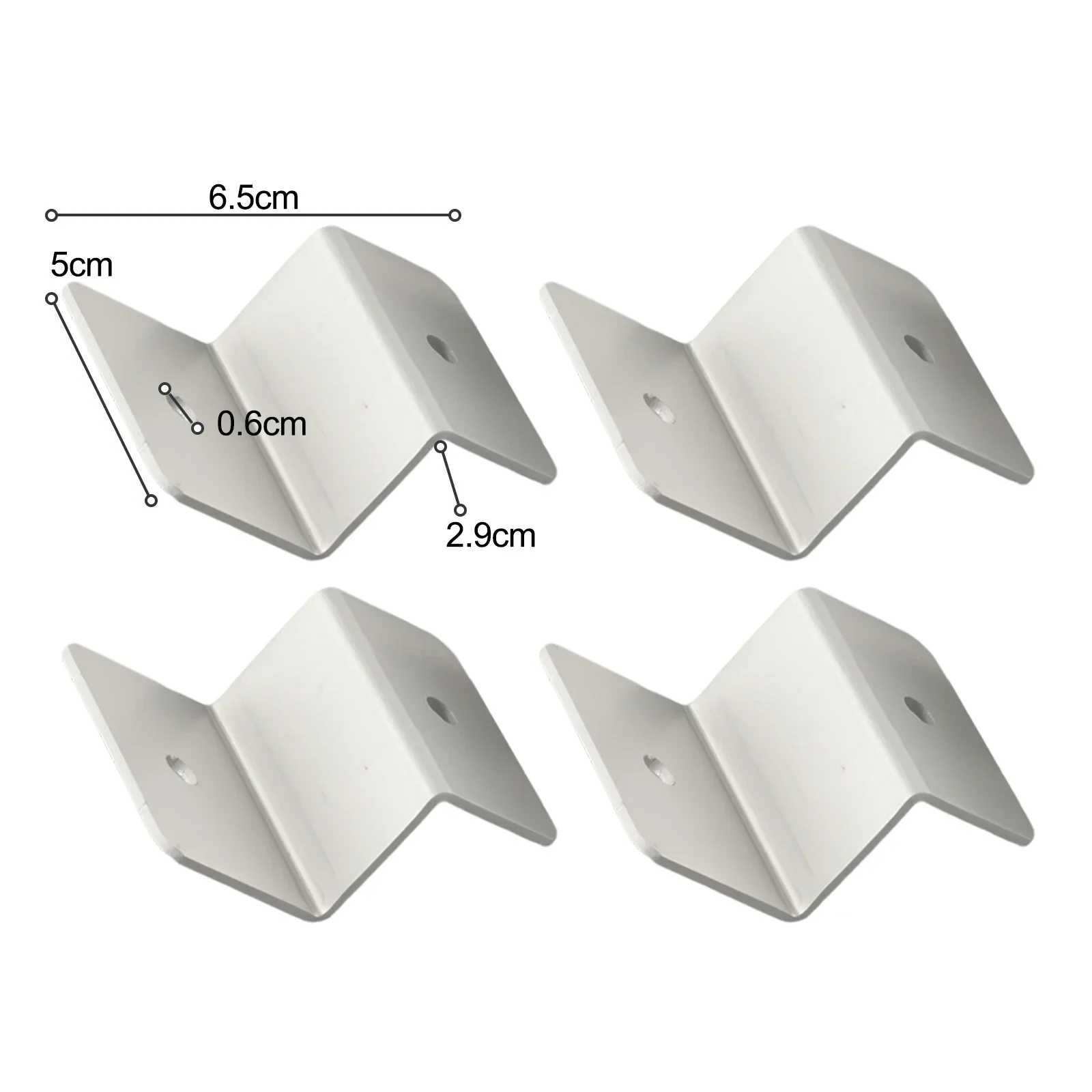 Easy to Install Solar Panel Mounting Brackets, 4pcs Z Style Panel Mounts, Wide Compatibility, Stainless Steel Fasteners
