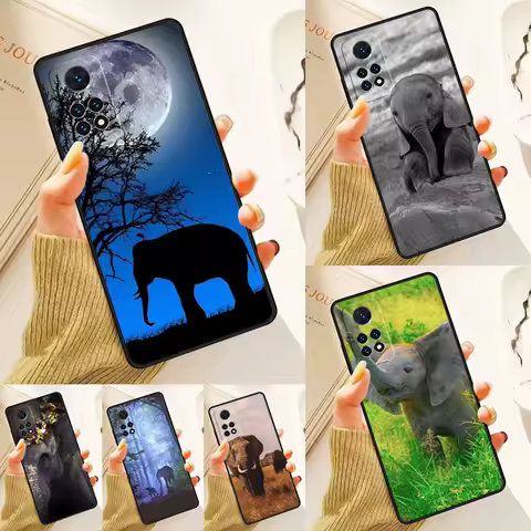 African Elephant Silhouette Case For Samsung Galaxy S24 Plus S23 S20 S21FE Lite S22 Ultra Note 20 S8 S9 S10 Phone Coque