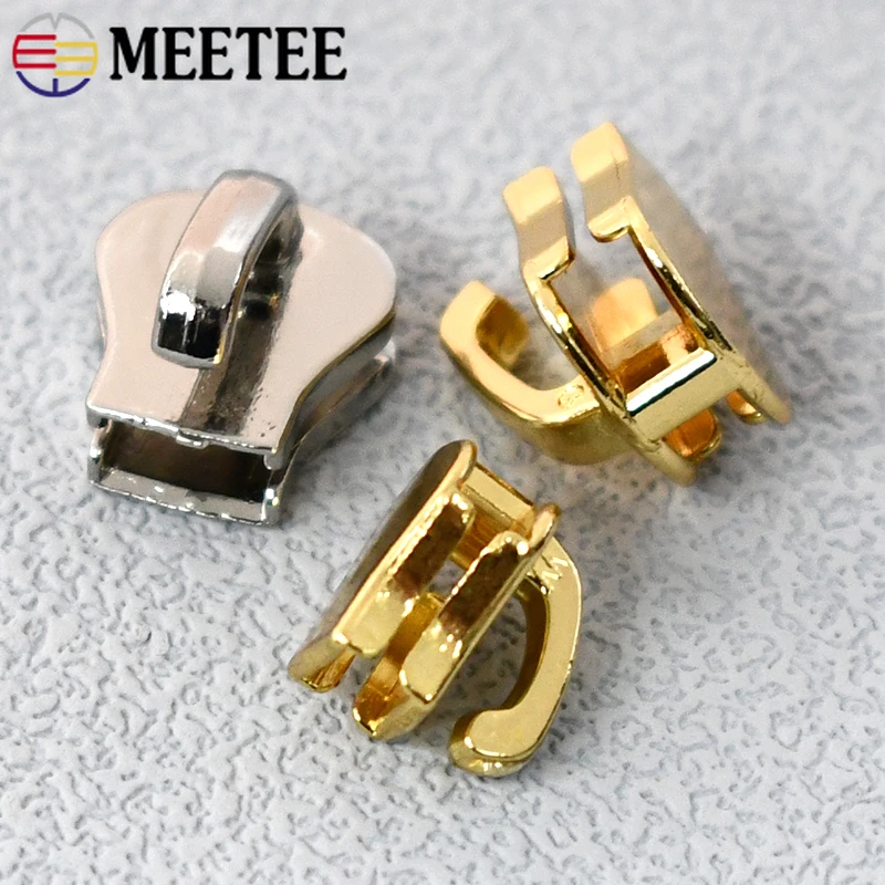 

50Pc Meetee 3#5#8#10# Resin Zipper Slider Sewing Clothes Bag Pocket Closure Zips Puller Decor Zippers Repair Kit DIY Accessories
