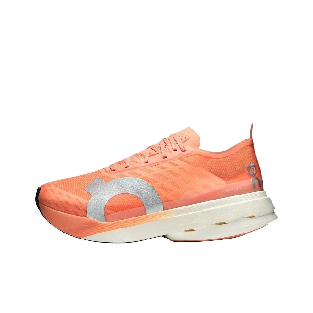 On Cloudboom Strike Breathable Low top Running Shoes Men's Orange Silver 3ME30484836