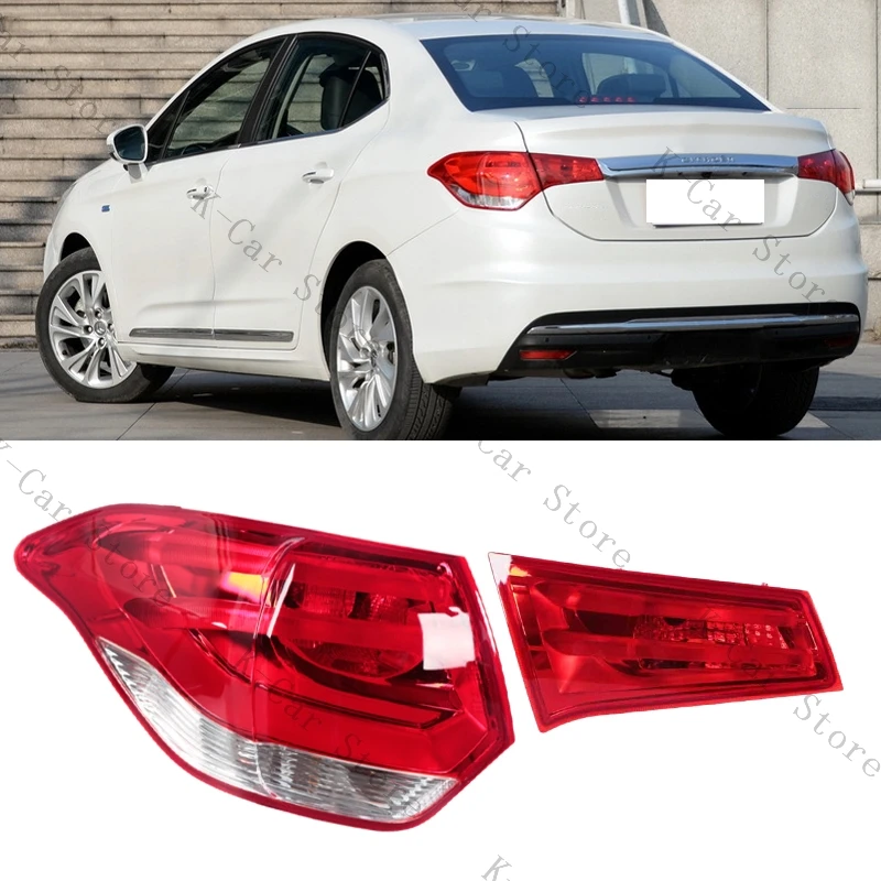 For Citroen C4L 2013 2014 2015 Tail Light Cover Brake Reversing Light Housing Anti Rear Collision Tail Lamp Car Accessories