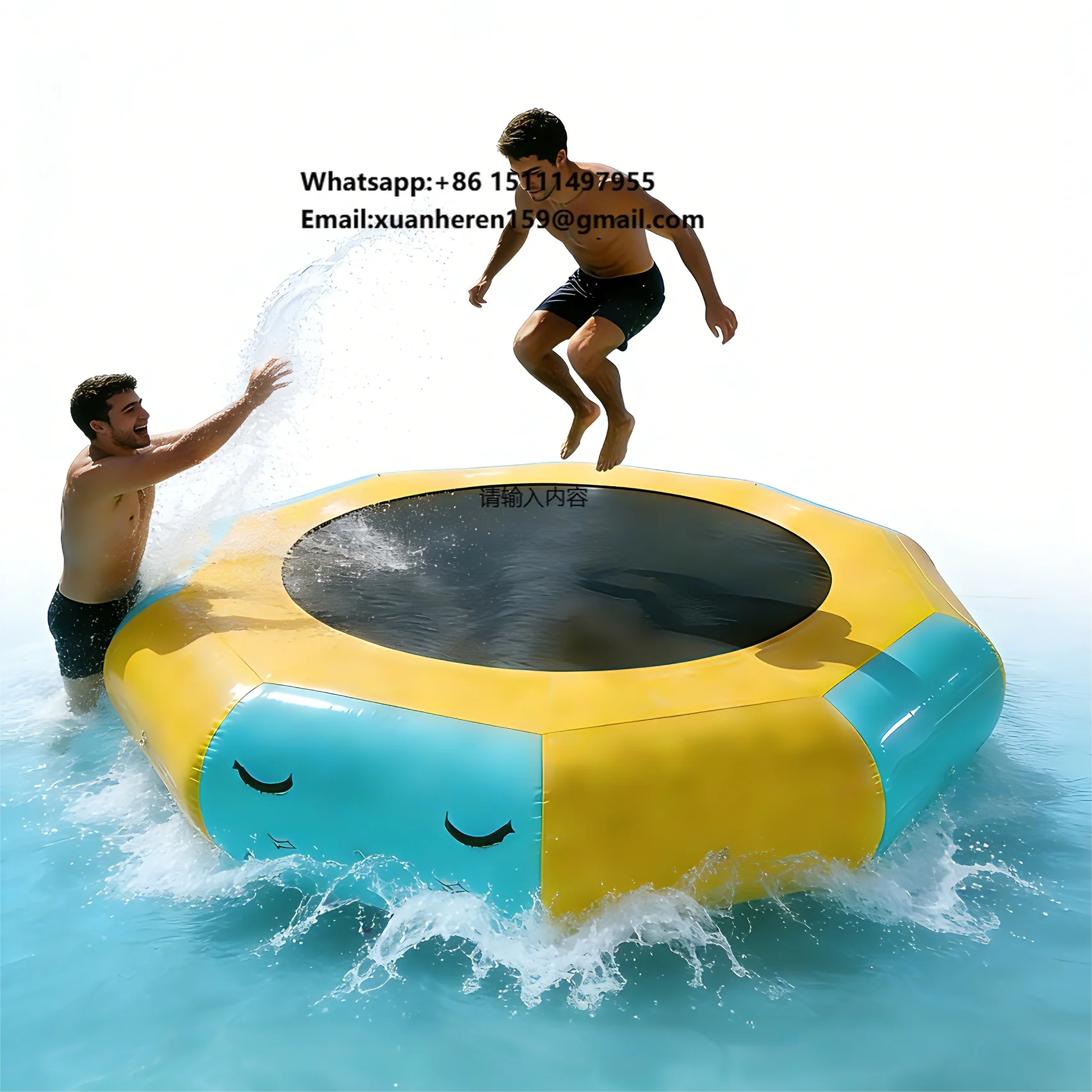 

EASYFUN Inflatable Water Trampoline Floating Durable Bungee Jumping Water Bouncer Adventure Park Party Amusement
