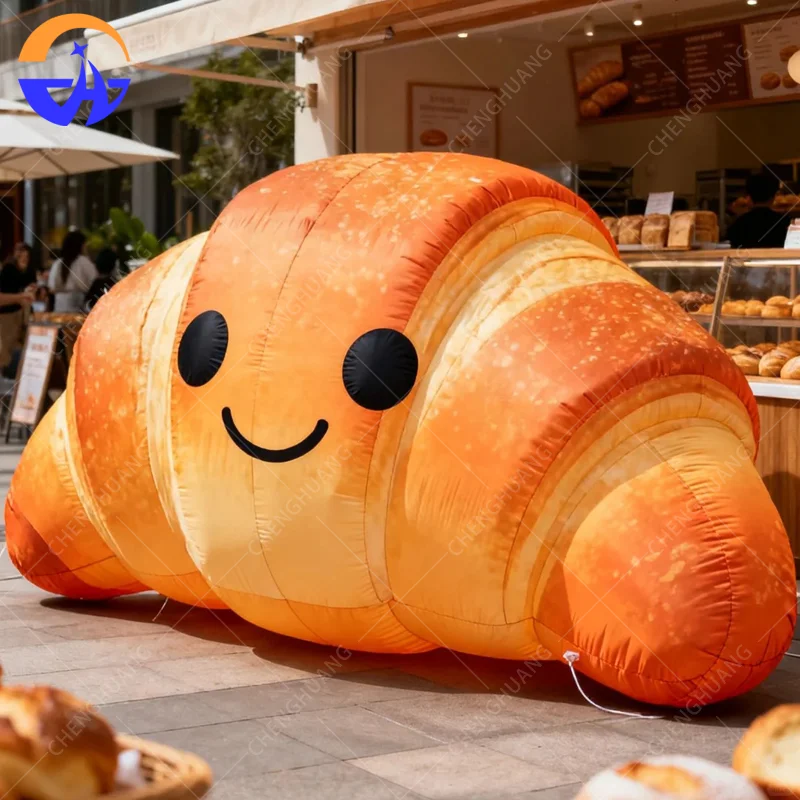 

Мультяшный надувной круассан/скиз тостов/модель хлеба, декоративная опора для рекламных мероприятий, торговых центров на открытом воздухе, рынки для хлеба