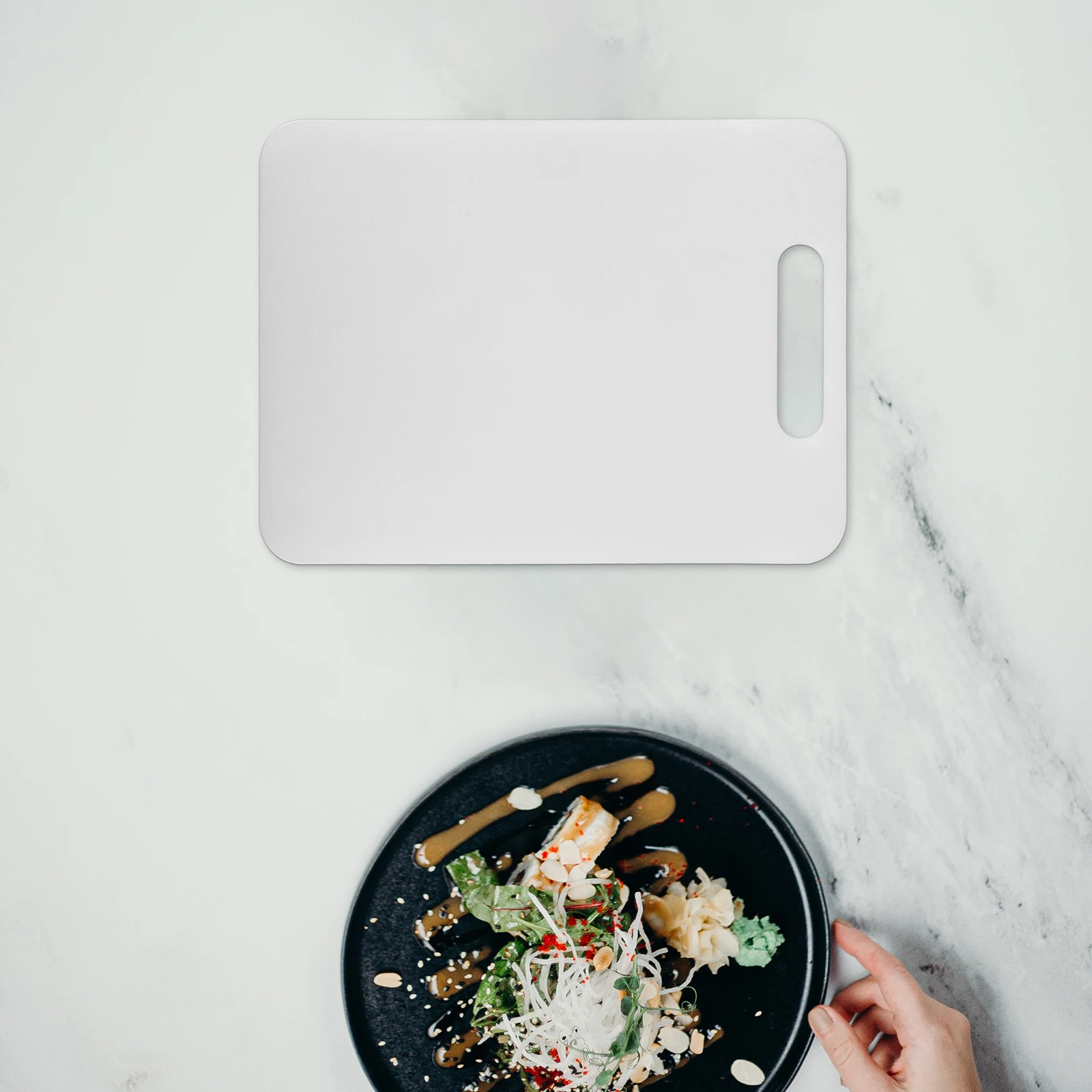 

Plastic Cutting 350x250x5mm Kitchen Chopping Board Plastic Cutting Board Set for Vegetables Nonslip Food Grade