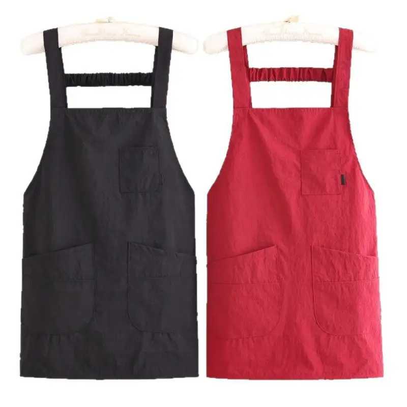 Wasserdichte Küchenschürze mit mehreren Taschen und Riemen, perfekt zum Kochen zu Hause, Backen oder für die Arbeit in einem Café. – Detail 4