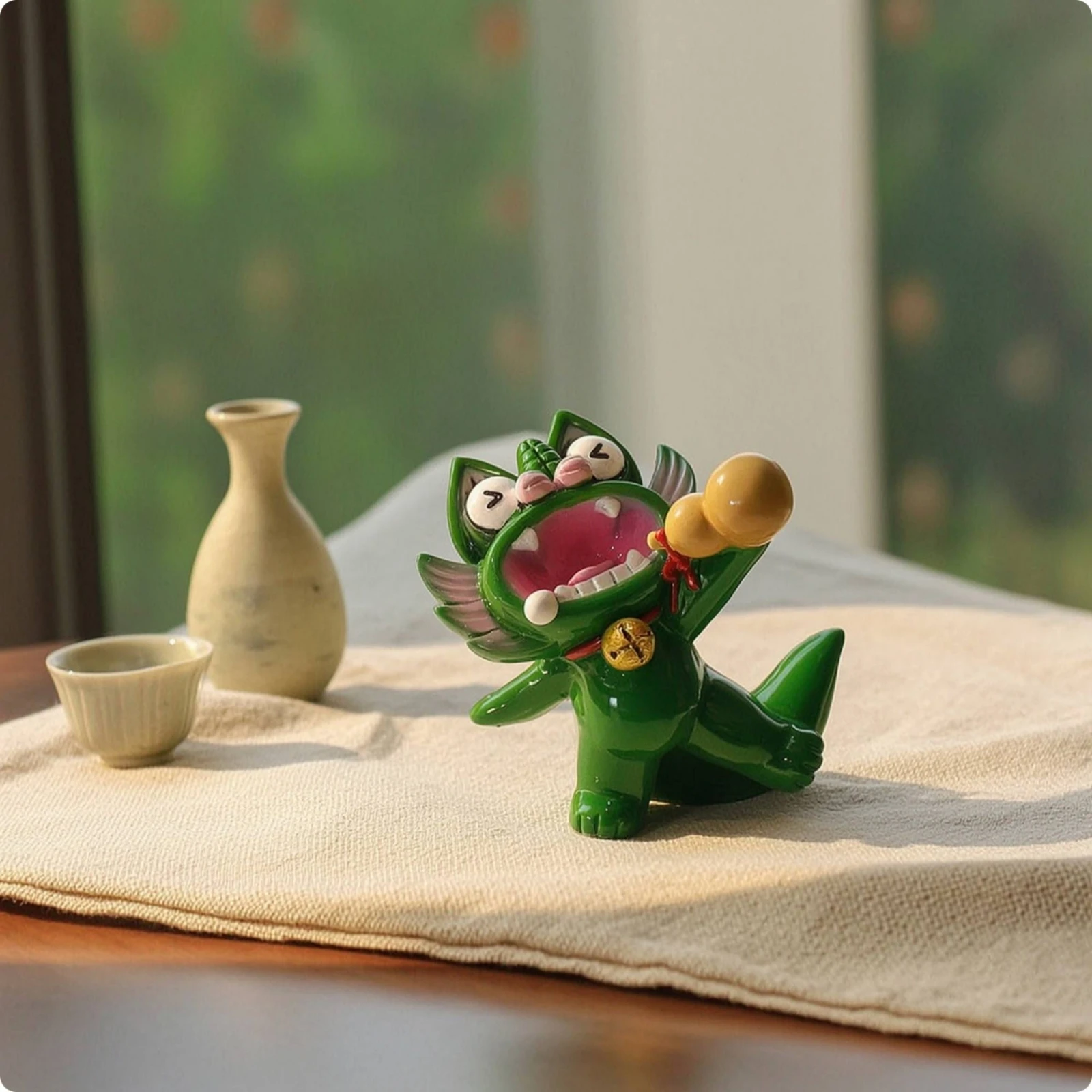 Fortune Cat Figurine Decorative Fortune Cat Figurine Small Mini for Collectors, Desk, Shelf view 4