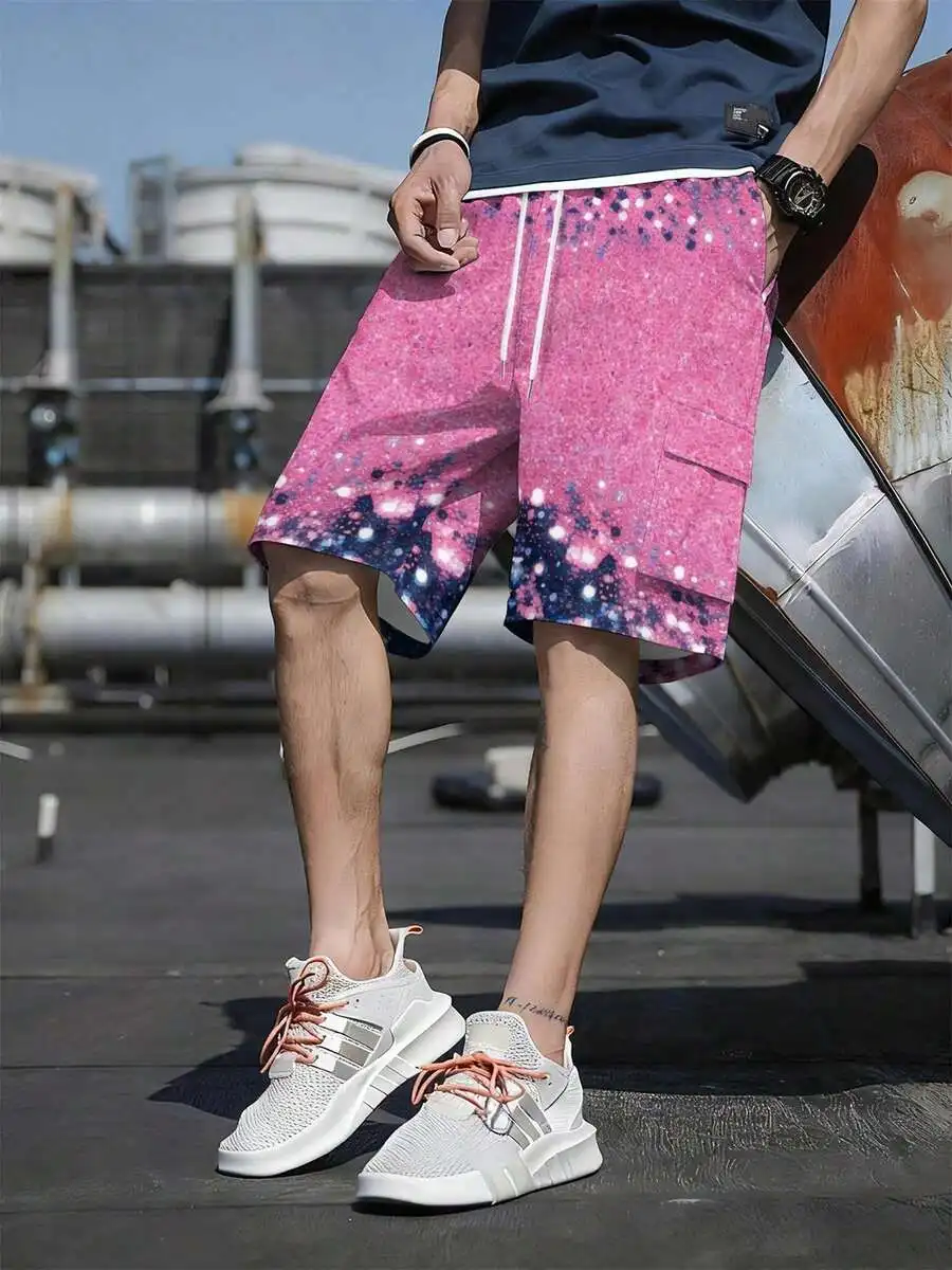 

Mens Loose Casual Shorts With Drawstring Waist And Multiple Pockets For Running Travel