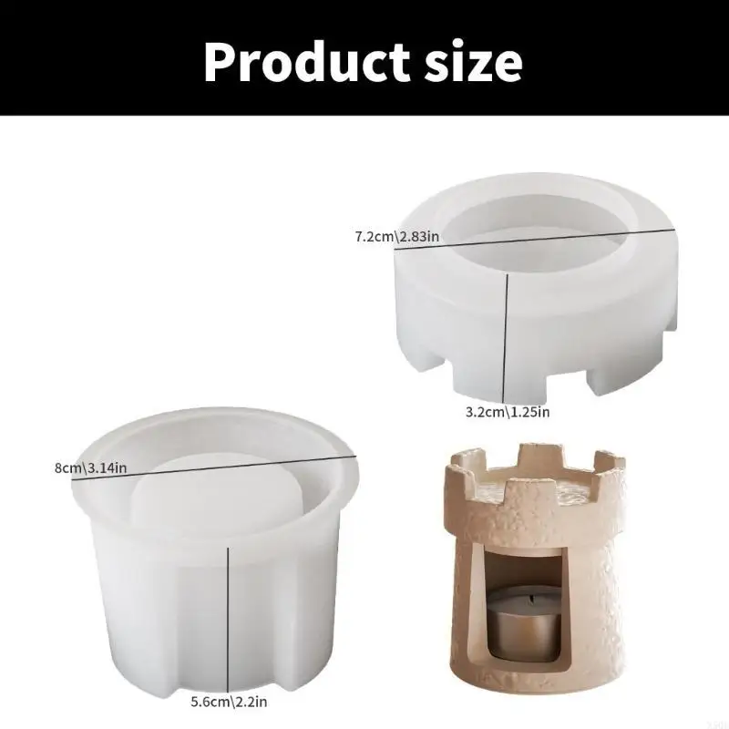 

Silicone Castles Holder Mold Ornament Gypsum Molds Silicone Texture Suitable for Crafting Holder Ornament