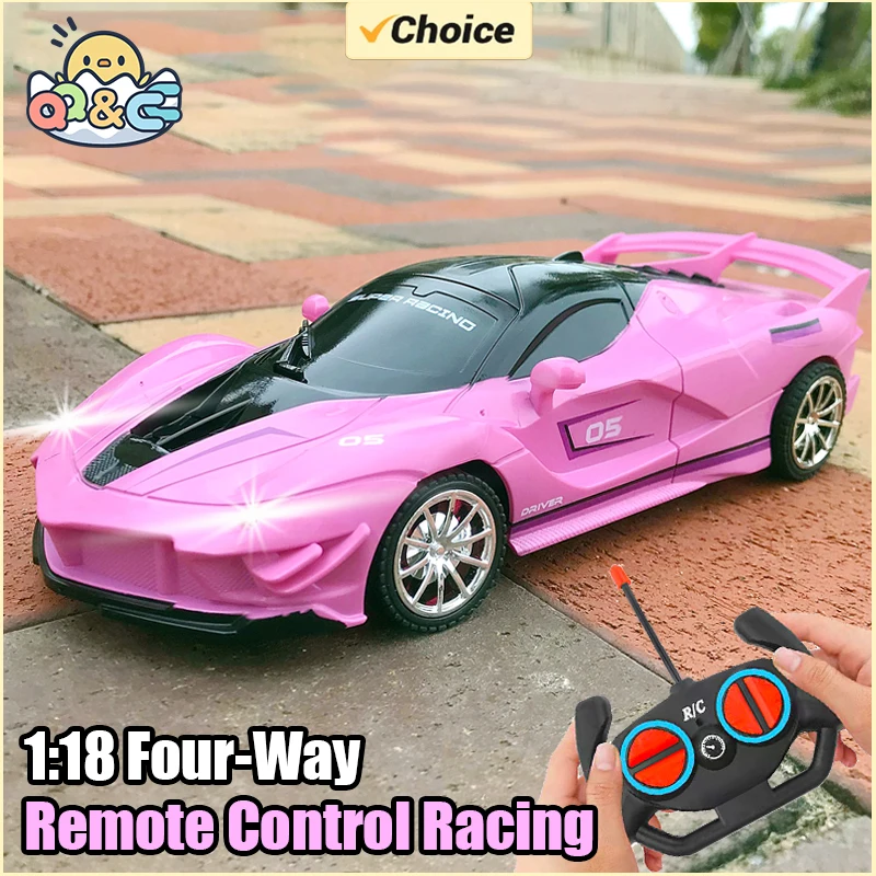 4Wd RC Car 1:18 Simulation Remote Control Racing Cars with Lights Drift Truck Radio Controlled Off Road Vehicle Toy for Boy Gift