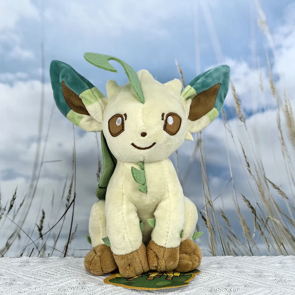 

Pokemon Sitting Leafeon Eevee 8 inches Plush Toy , Nintendo Switch Game Scarlet Violet Cat Fox Doll Sword Shield Stuffed Animal