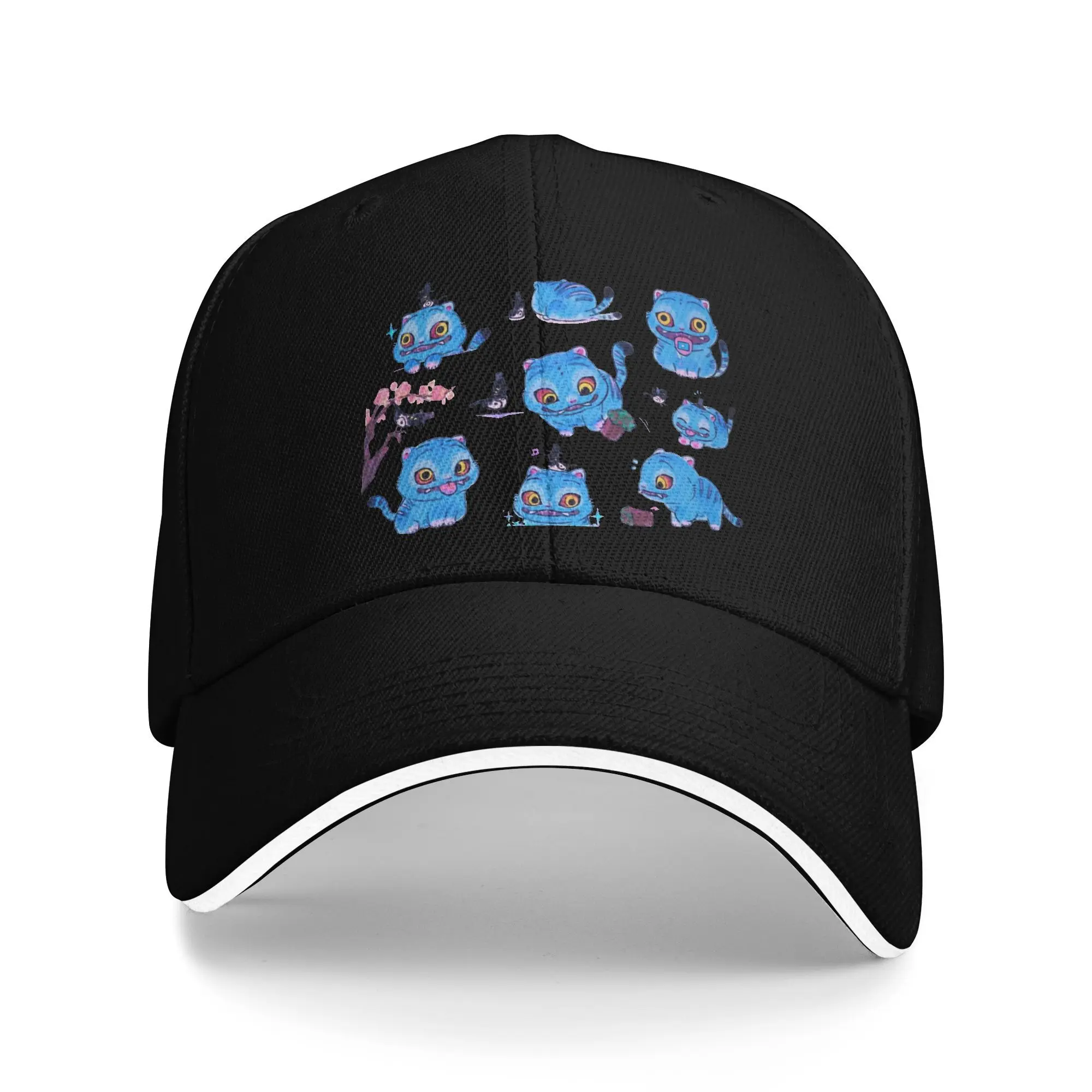 

Summer Huntrix Demon Hunters Blue Tiger Cute Baseball Cap Hunting Camping Street Style Sun Hip Hop Hats Men Adult Snapback Cap