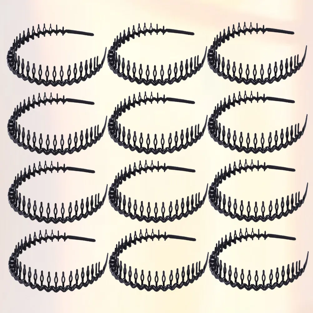 12 PCS Woman Band Black Headband Skincare Men Hairband Fashion Hoop Makeup Home Salon