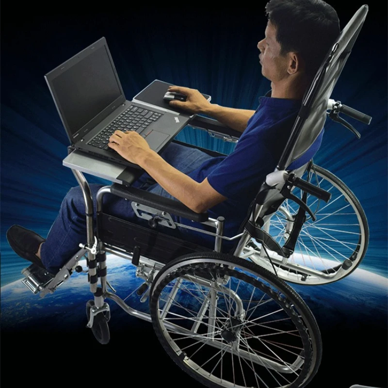 Lifting Rotating Wheelchair Table Ergonomic Computer Desk Distance Adjustable Dining Table Universal Foldable Laptop Support