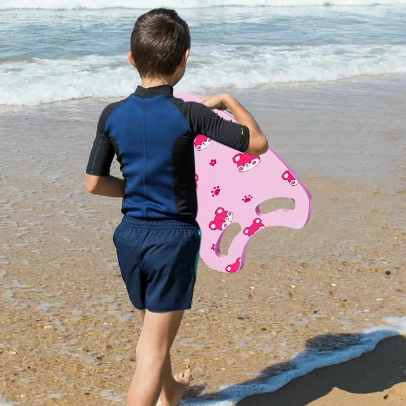 Tabla de natación con estampado de animales para niños, flotador antideslizante grueso, juguete de agua ligero