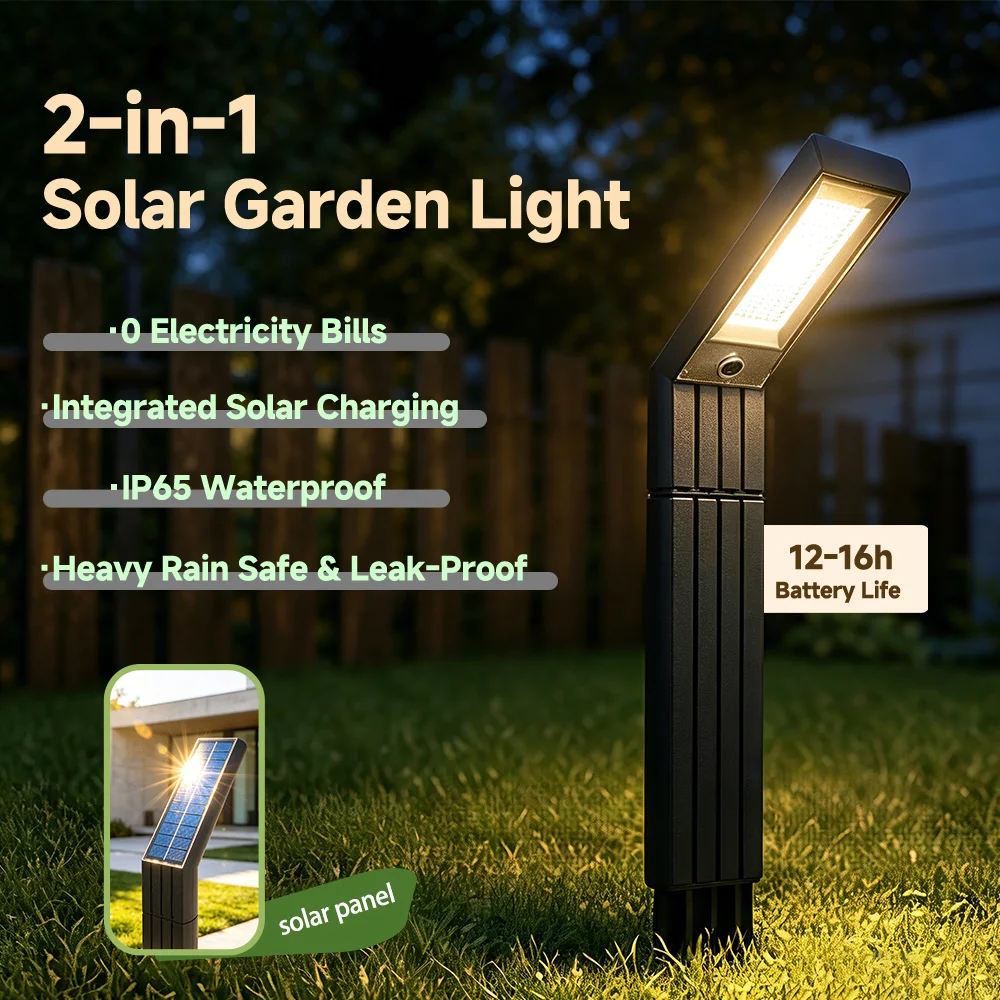 Bright Solar Pathway Lights Outdoor IP65 Waterproof Solar Powered Garden Lamp for Walkway Patio Driveway