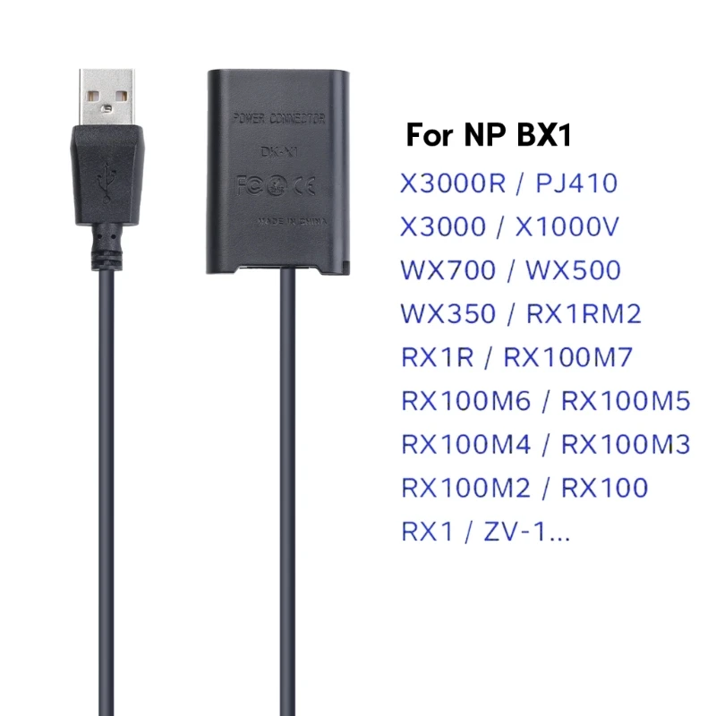 NPBX1 Battery with 5V 2A USB Cable Adapter for DSC-RX1 DSC RX100 RX1R Digital Camera Accessories