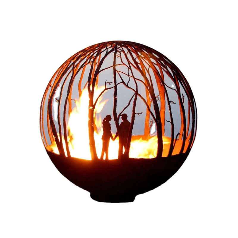 

New design corten steel fire ball fire pit