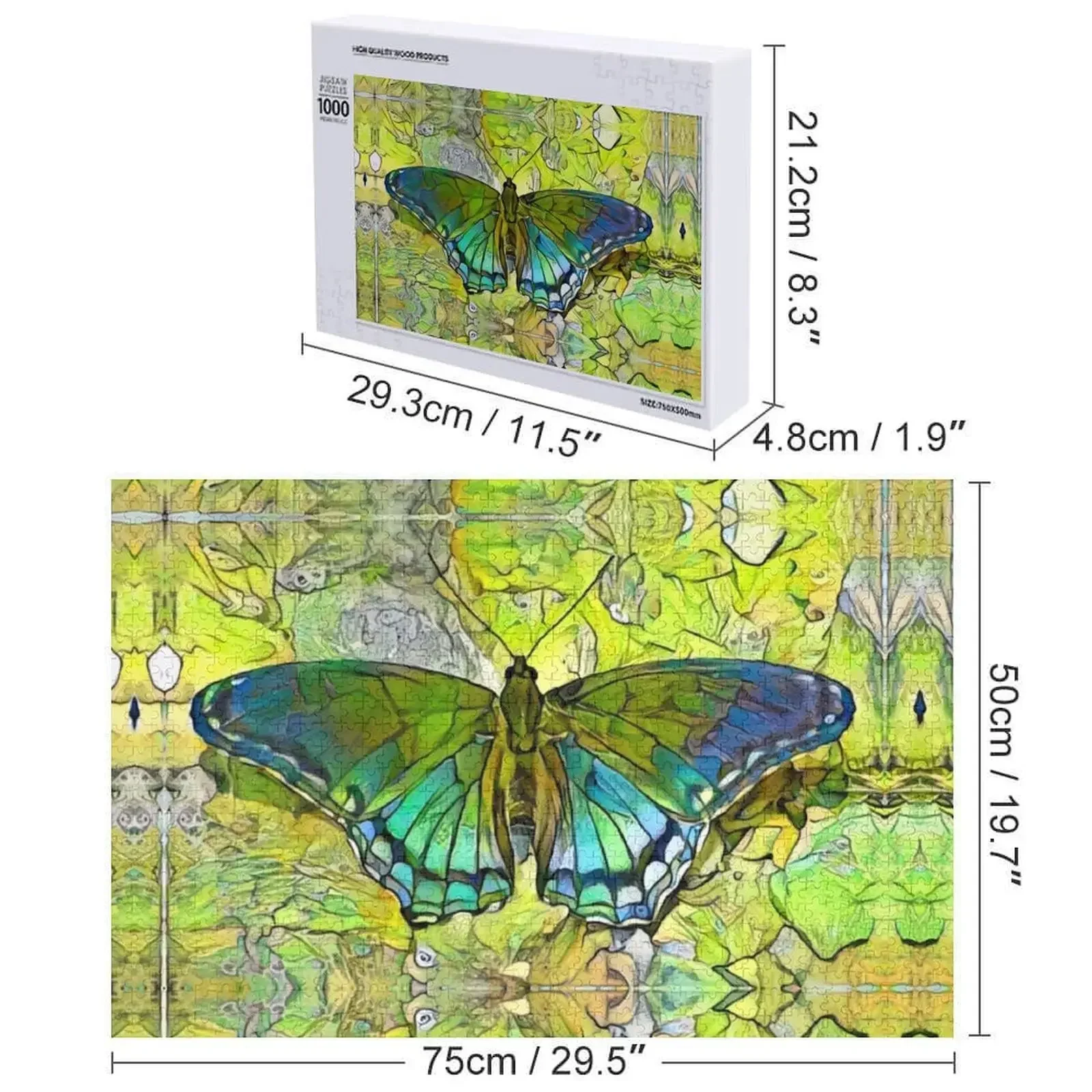 Se farfalla volò verde puzzle regali personalizzati composizioni in legno per bambini regalo personalizzato per bambini personalizza puzzle