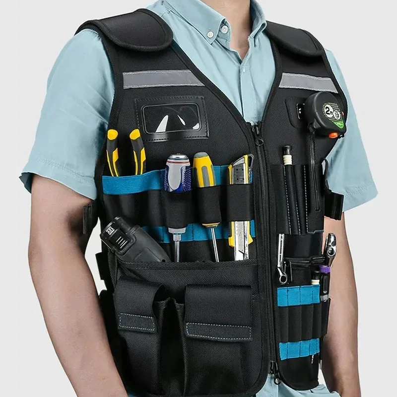 

Multifunctional Electrician Adjustable Straps Tool Pockets Professional Special Tool Pockets Vest Repair Kit Telecom Waist Pack